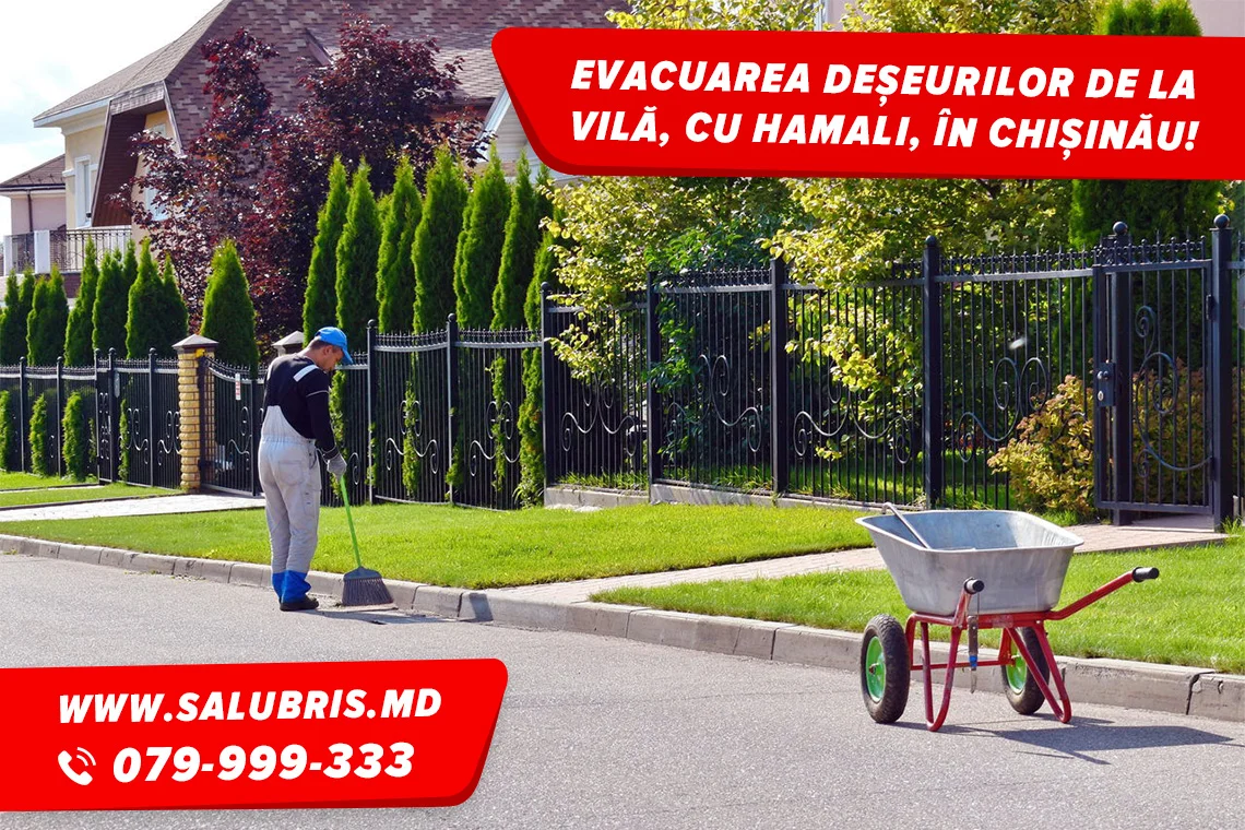 Evacuarea deșeurilor de la casa de vară în Chișinău
